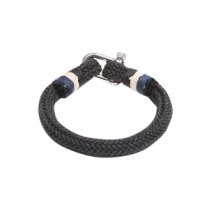 Heren armband surfkoord zwart
