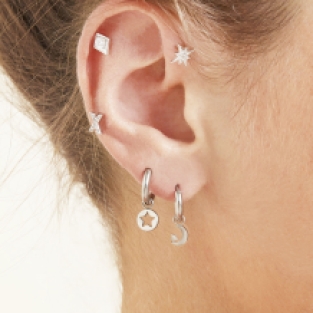 Oorbellen pastille zilver
