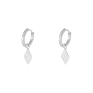 Oorbellen pastille zilver