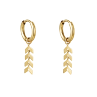 Oorring leaf Goud