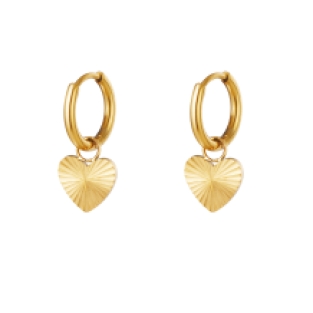 Oorbellen hart goud