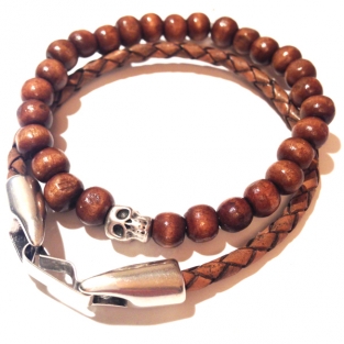 Set heren armbanden bruin