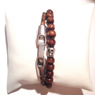 Set heren armbanden bruin