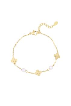 Armband klaver parel