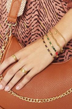 RVS armband goud mini