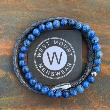 Set herenarmbanden blauw
