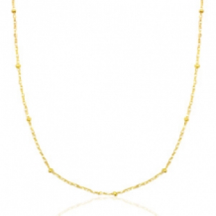 Stainless steel bolletjes ketting goud